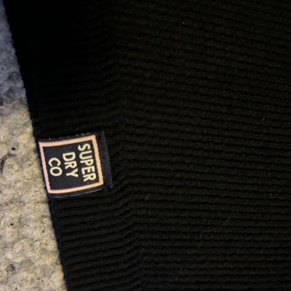 SUPERDRY knit bodycon sweater dress navy  mesh shoulder detail - Picture 4 of 6